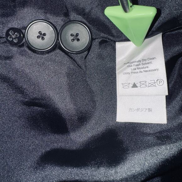 Eddie Bauer Women Medium Wool Pea Coat Double Breasted Tweed Black White Jacket - Picture 8 of 9